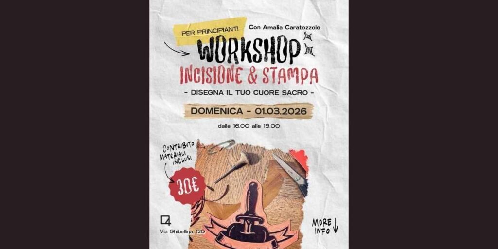 messina,spazioquattro,amaliacaratozzolo,workshop,incisione,linoleum,stampaartigianale,illustrazione,arte,artigianato,laboratorio,eventiculturali,sicilia,creatività,formazione,grafica,cuoresacro,stampamanuale,cultura,principianti